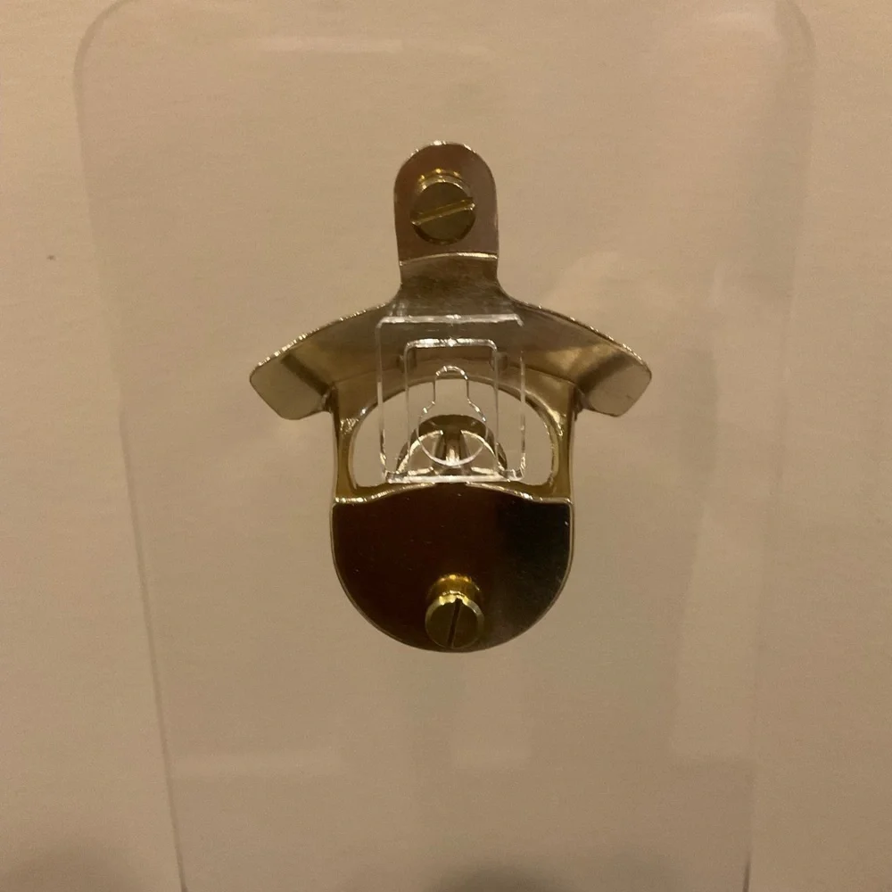 Clear Lucite Wall Bottle Opener - Beer, Soda, Pop